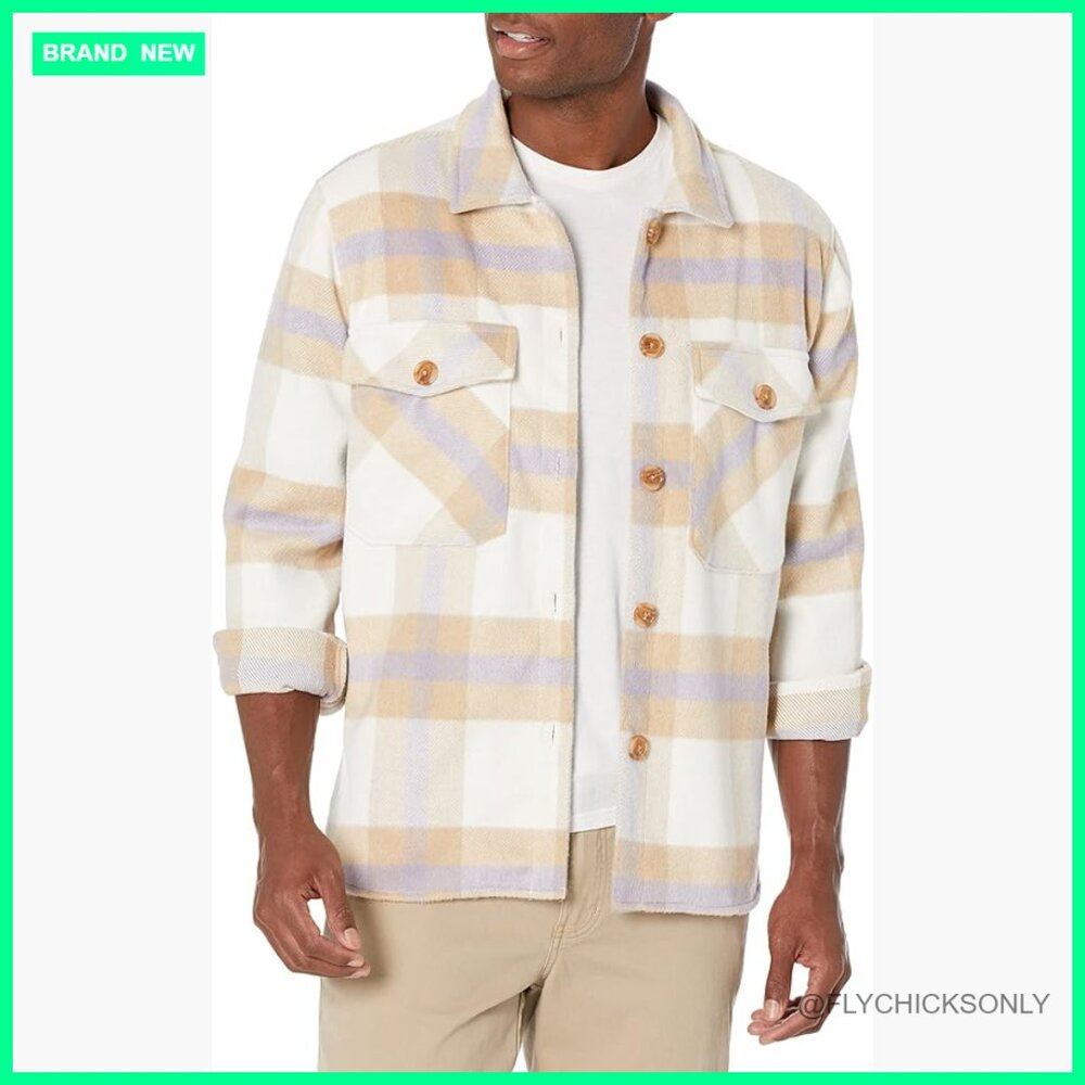 Leather, Polyester, Wool Aviator Jacket With Butt… - image 1